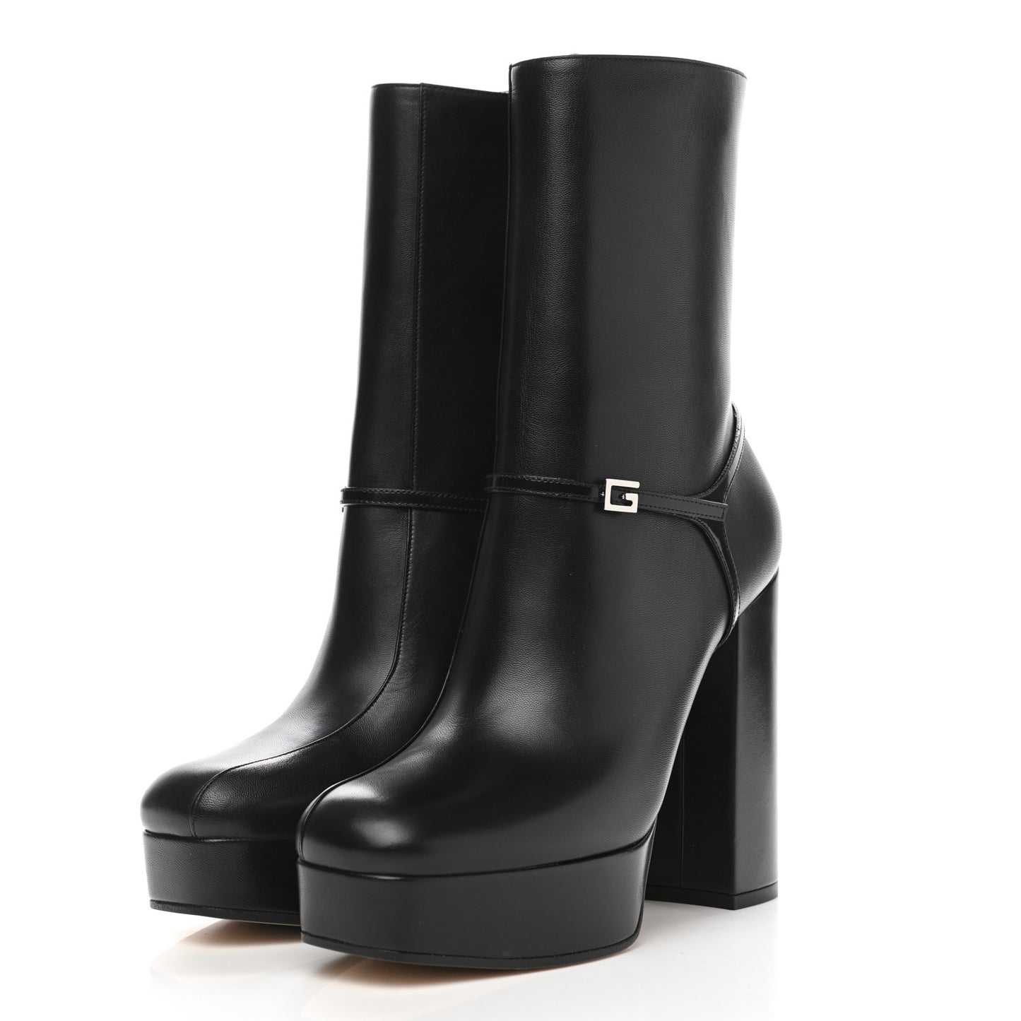 Kid Side Zip Tiarah Platform Boots 39 Black