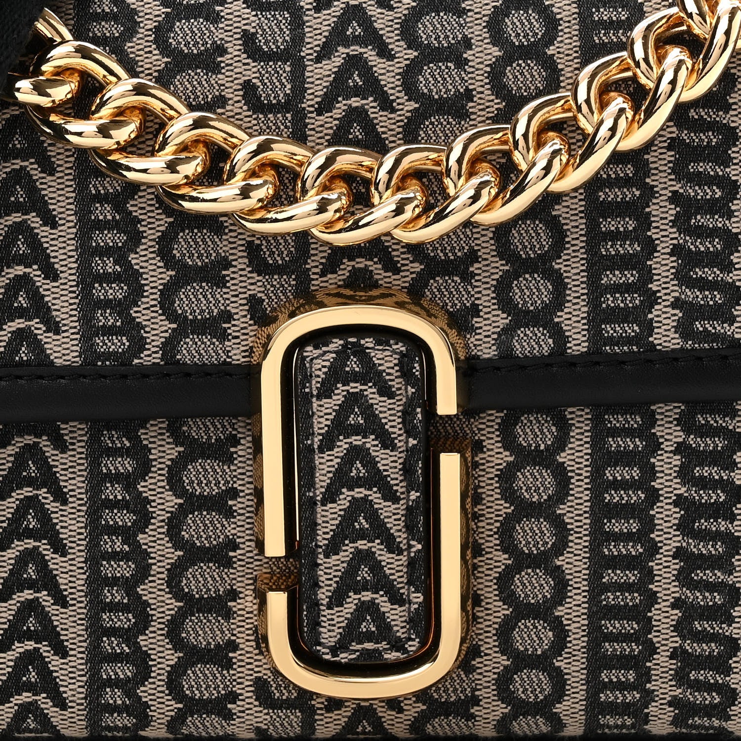 Marc Jacobs Cotton Jacquard The Monogram J Marc Shoulder Bag Beige Multi 8 of 11