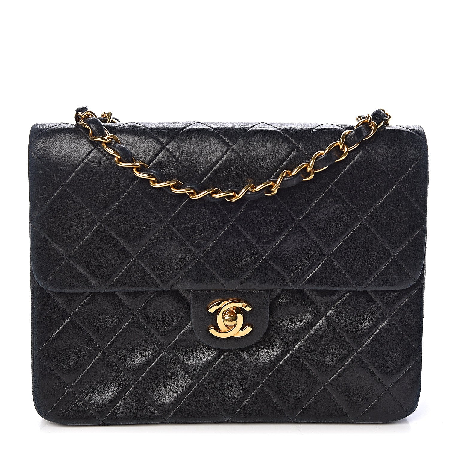 Chanel Lambskin Quilted Mini Square Flap Black 1 of 11