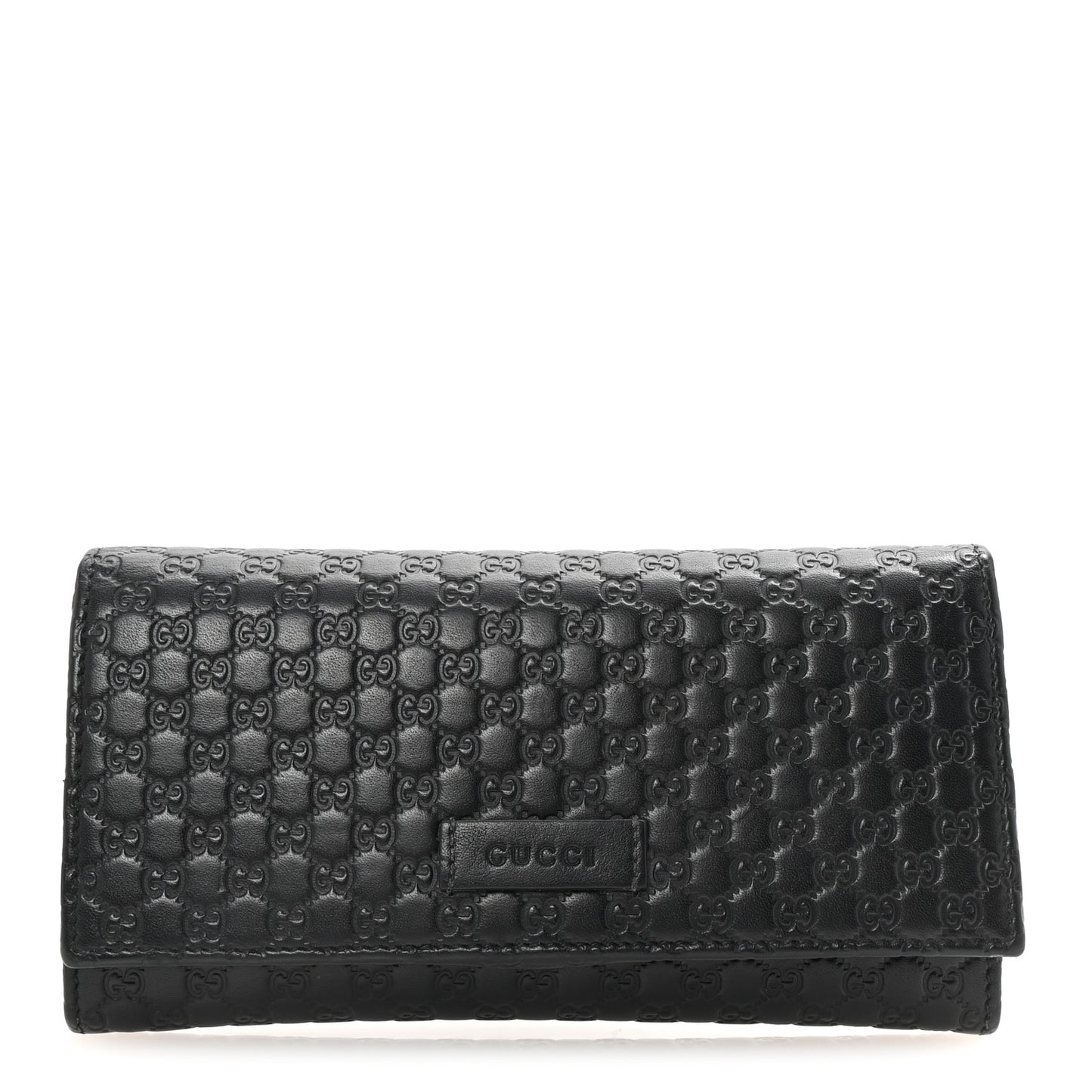 Soft Microguccissima Continental Wallet Black