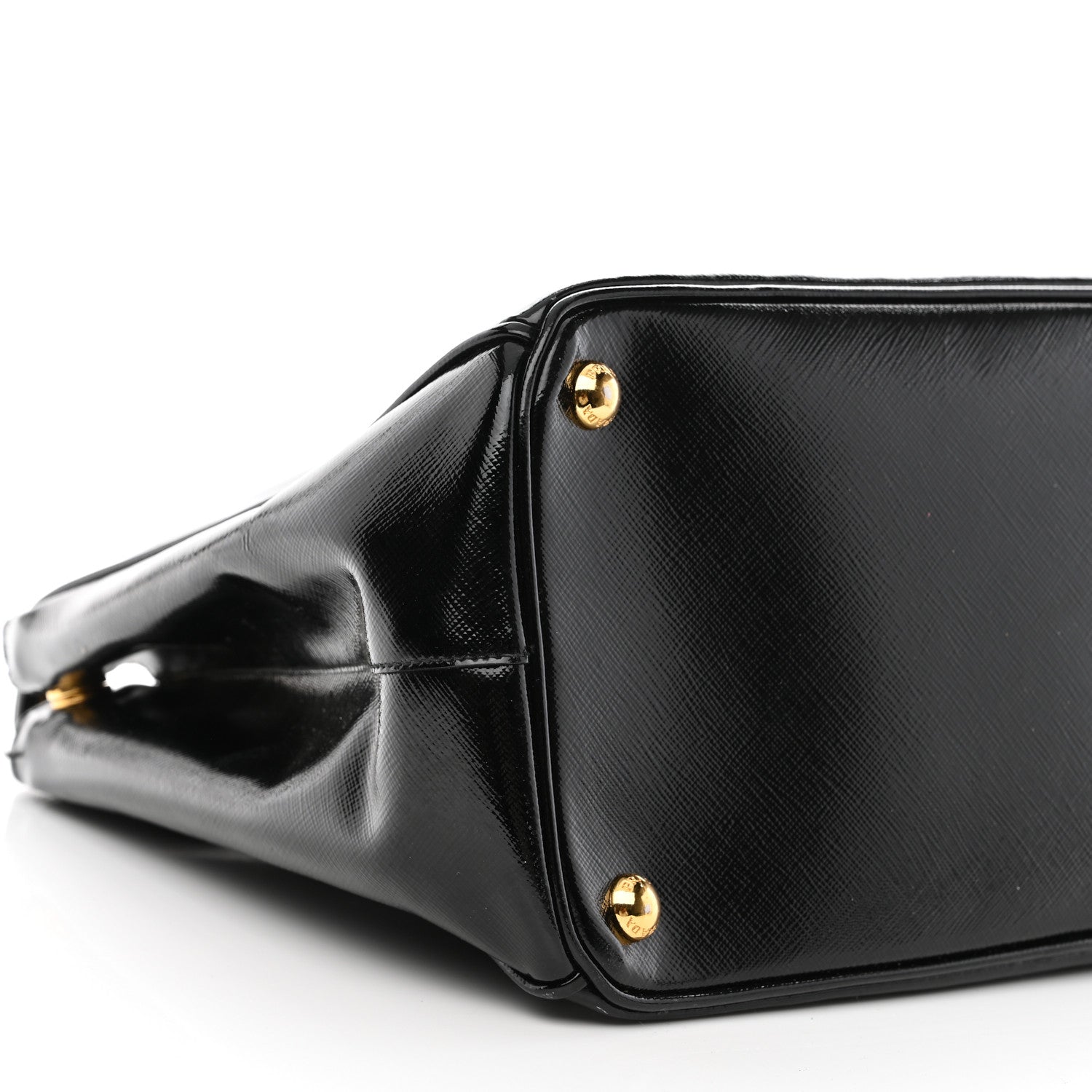 Prada Saffiano Vernice Medium Galleria Double Zip Tote Black 9 of 17