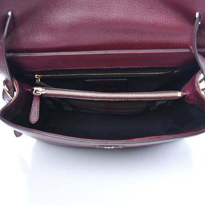 Burberry Derby Calfskin House Check Medium Camberley Burgundy 5 of 12