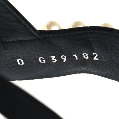 Chanel Grosgrain Pearl CC Sandals 40 Black 6 of 8