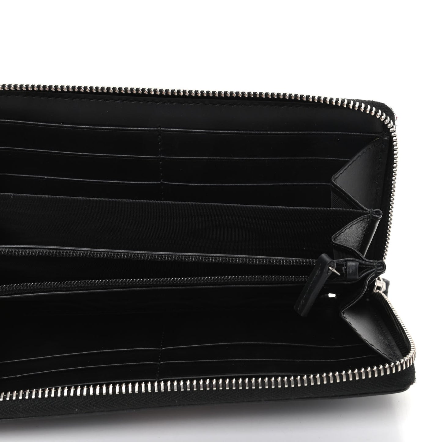 GG Supreme Monogram Kingsnake Zip Around Wallet Black Grey