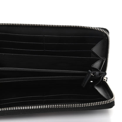 Gucci GG Supreme Monogram Kingsnake Zip Around Wallet Black Grey 5 of 8