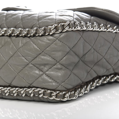 Chanel Washed Lambskin Quilted Maxi Chain Around Flap Taupe 11 of 12
