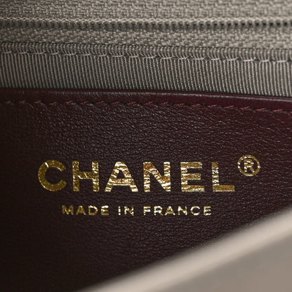 Chanel Shiny Lambskin Quilted Small Chevron Miroir Grey 6 of 12