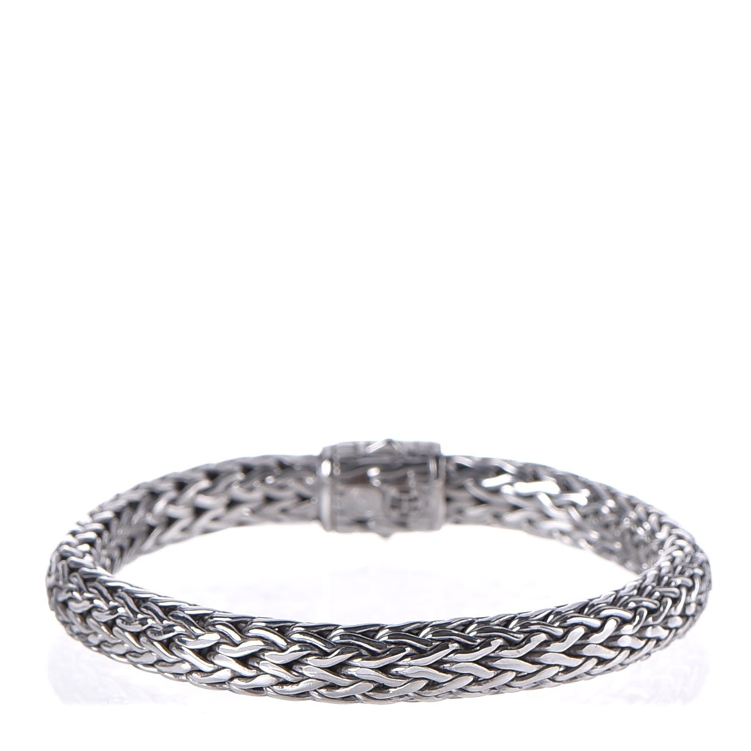 John Hardy Sterling Silver Diamond 7.5mm Classic Chain Bracelet 3 of 4