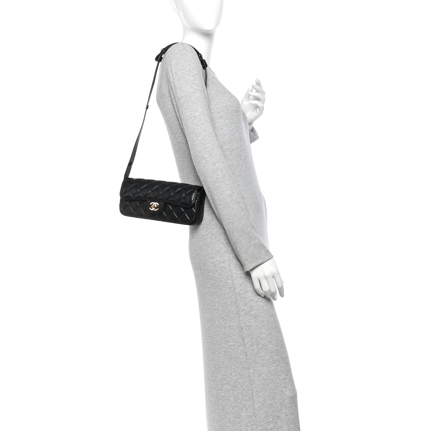 Chanel Lambskin Quilted Flap Bag Black 2 of 10