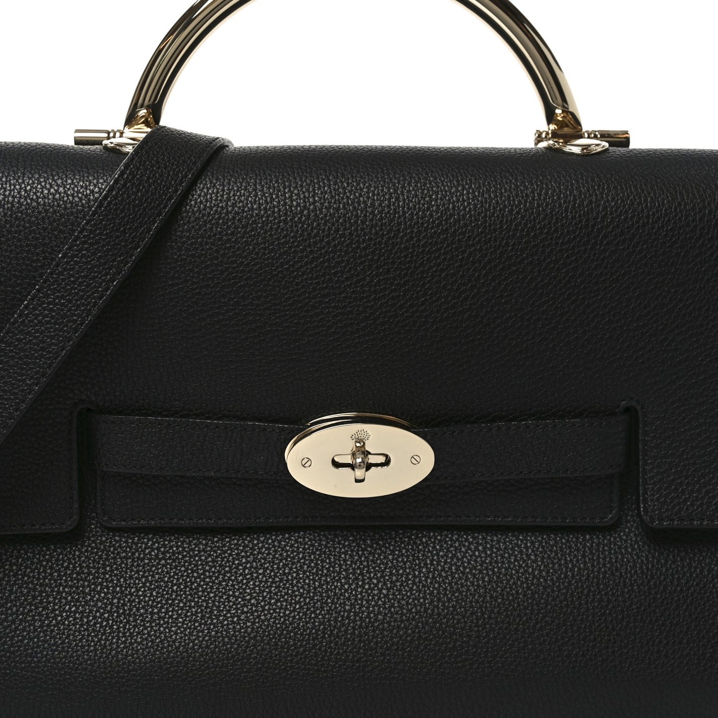 Grainy Calfskin Large Bayswater Shoulder Bag Black