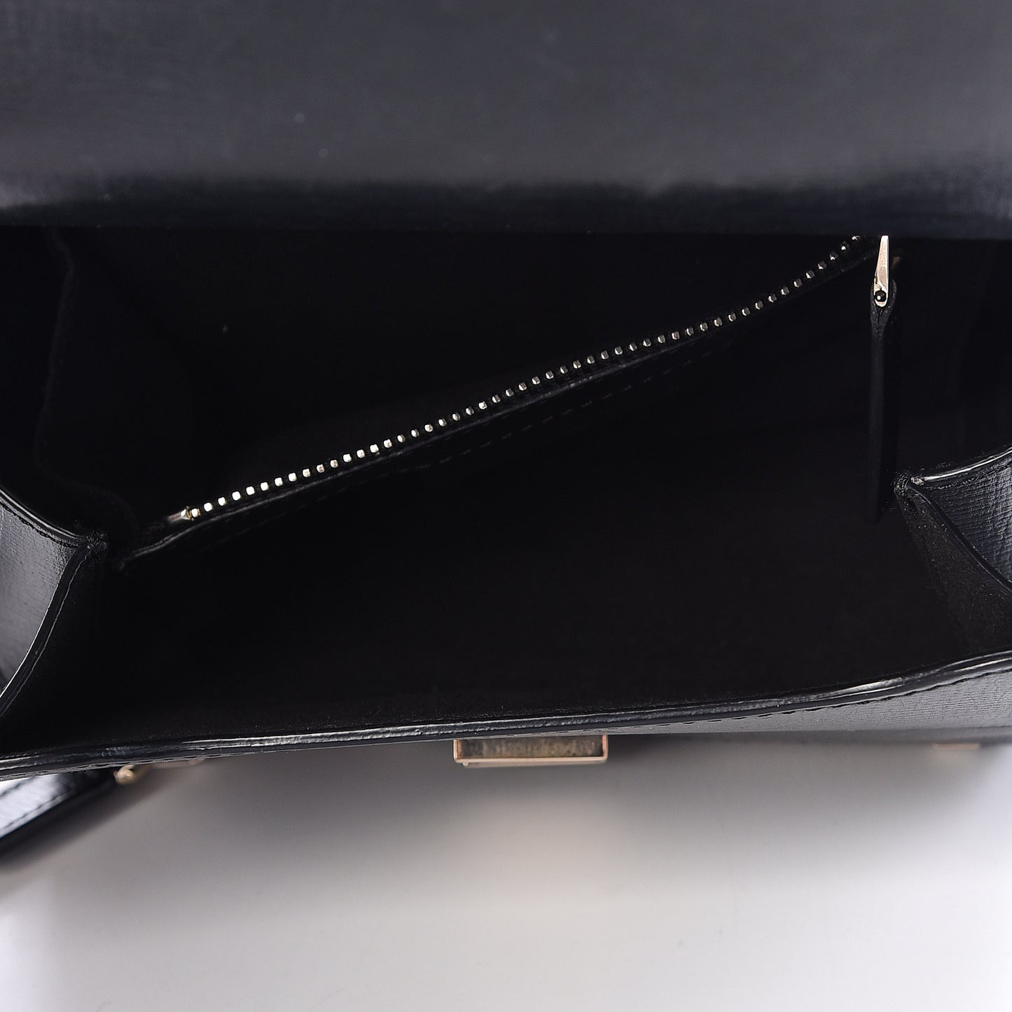 Textured Calfskin Mini Pandora Box Crossbody Bag Black