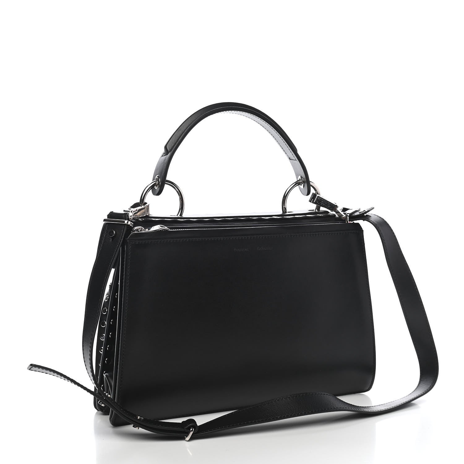 Proenza Schouler Calfskin Medium Studded Hava Top Handle Bag Black 2 of 8