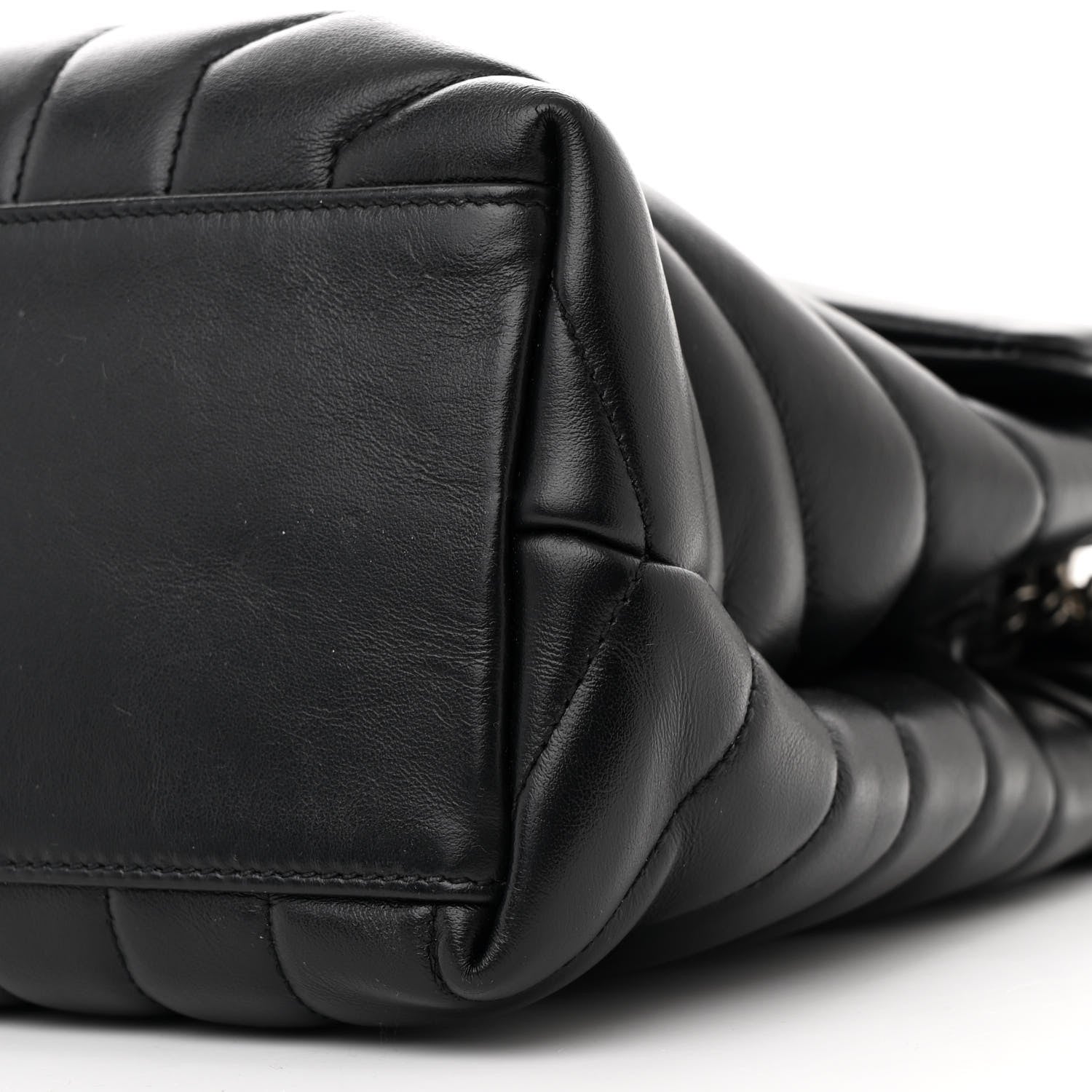 Saint Laurent Calfskin Y Quilted Monogram Medium Loulou Chain Satchel Black 11 of 12