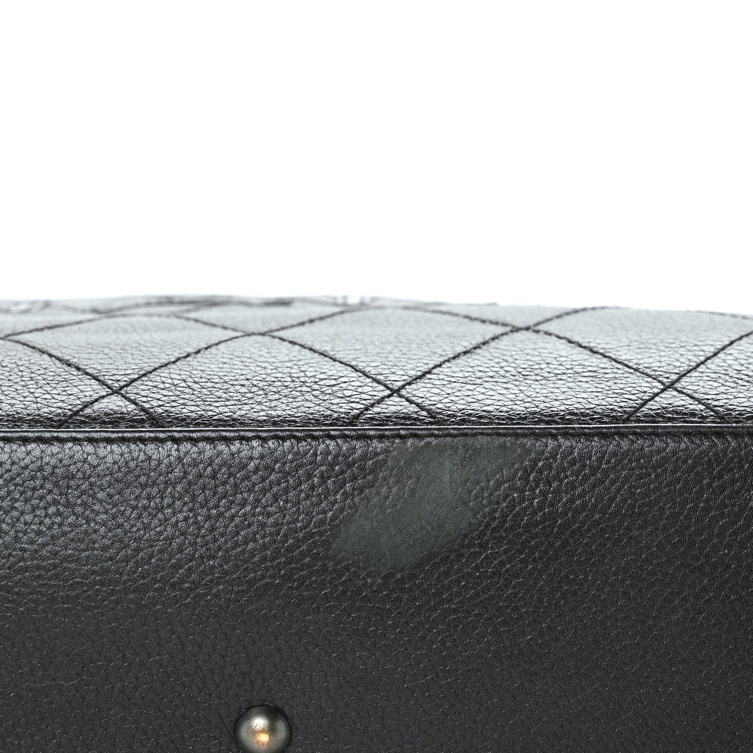 Chanel Calfskin Patent Quilted Bowler Black 10 of 11
