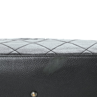 Chanel Calfskin Patent Quilted Bowler Black 10 of 11
