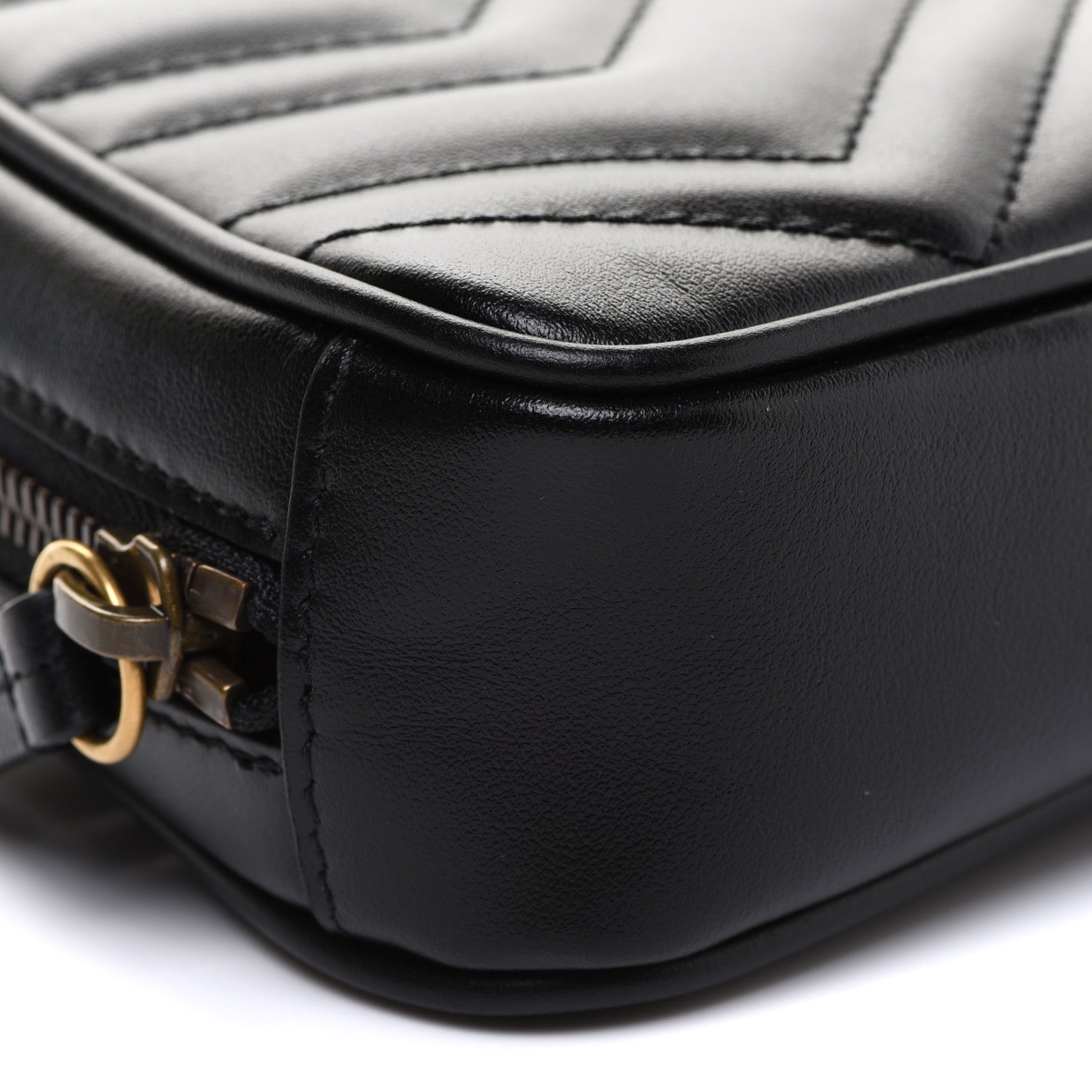 Gucci Calfskin Matelasse GG Marmont Wristlet Black 10 of 12