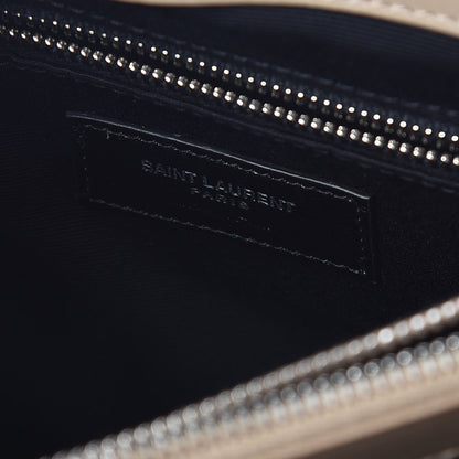 Saint Laurent Calfskin Y Quilted Monogram Medium Loulou Chain Satchel Dark Beige 7 of 10