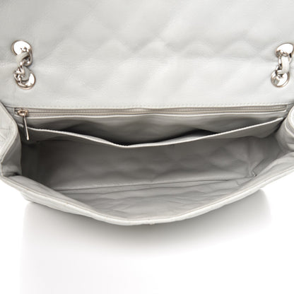 Chanel Caviar Quilted Maxi Single Flap Light Grey 6 of 12