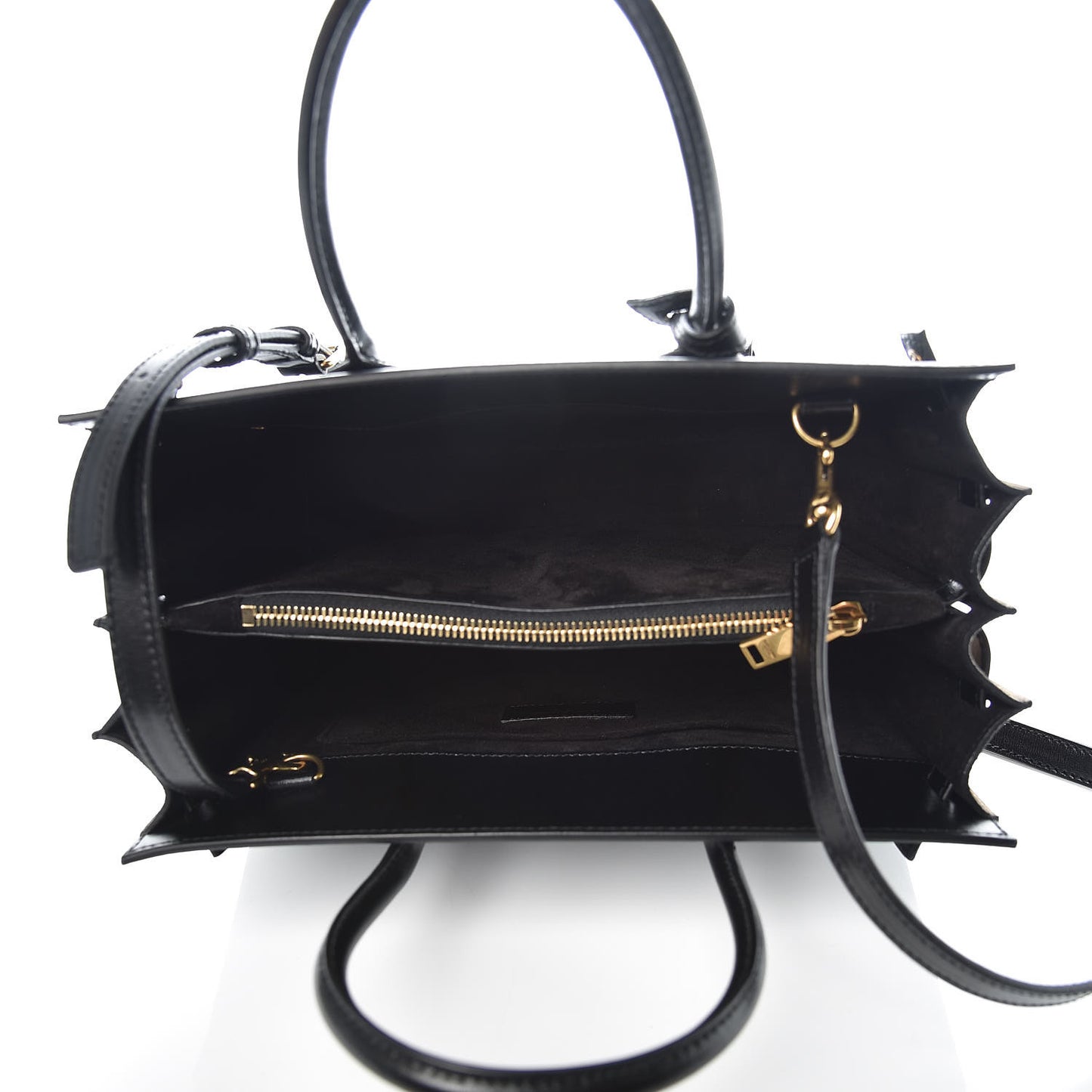 Calfskin Suede Baby Sac De Jour Black Beige