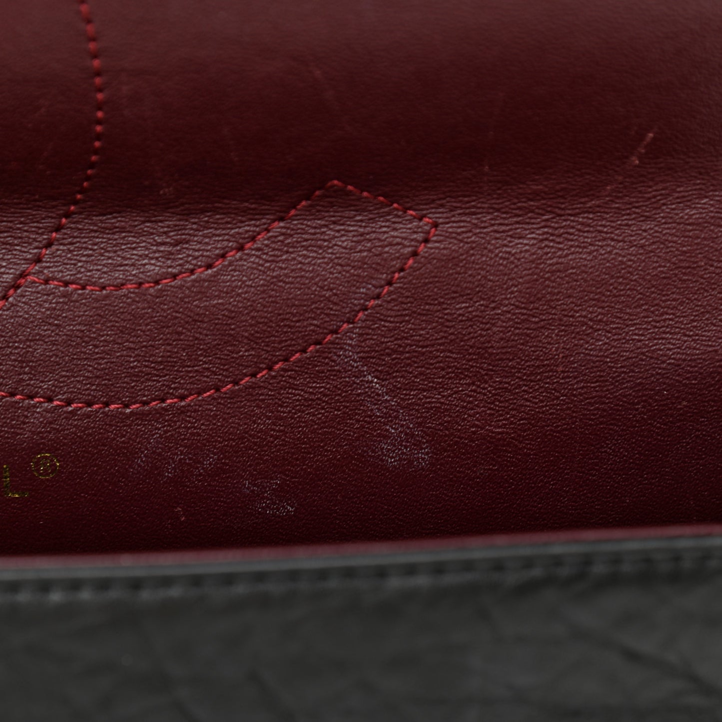 Aged Calfskin Quilted 2.55 Reissue 227 Flap Black