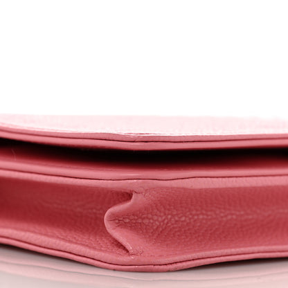 Chanel Caviar Chevron Quilted Boy Wallet On Chain WOC Pink 8 of 10