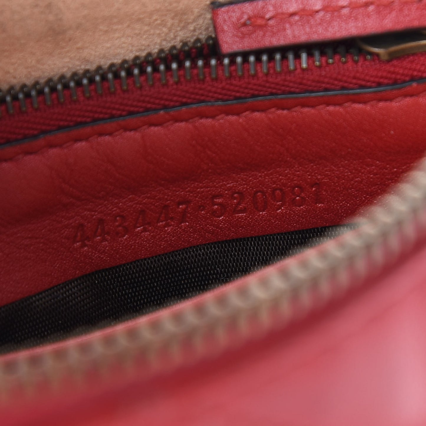 Calfskin Matelasse Mini GG Marmont Chain Bag Hibiscus Red
