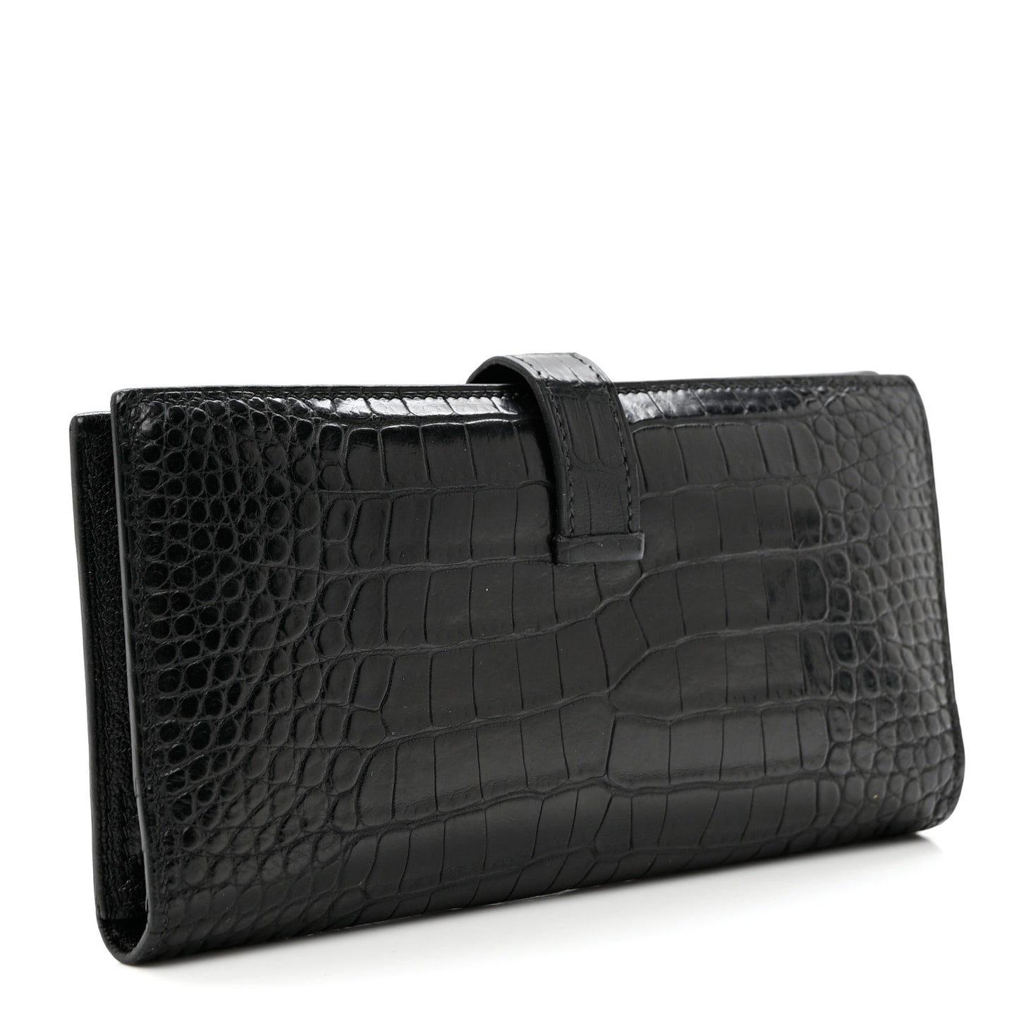 Shiny Alligator Bearn Wallet Black