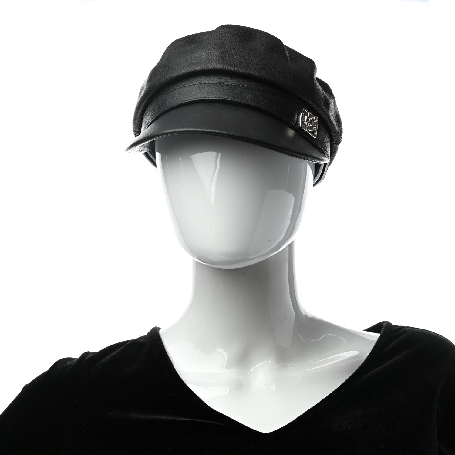 Gucci Calfskin Cellarius Hat S Black 2 of 15