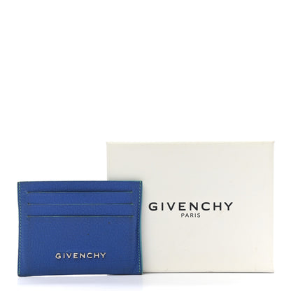 Givenchy Goatskin Bi-Color Pandora Card Case Electric Blue Mint Green 8 of 8