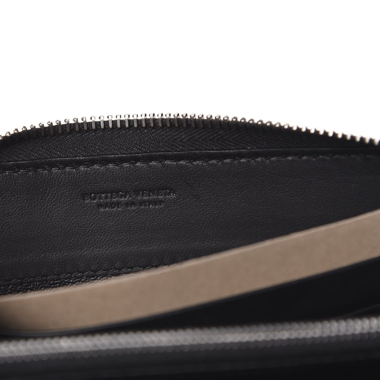 Nappa Intrecciato Zip Around Wallet Black