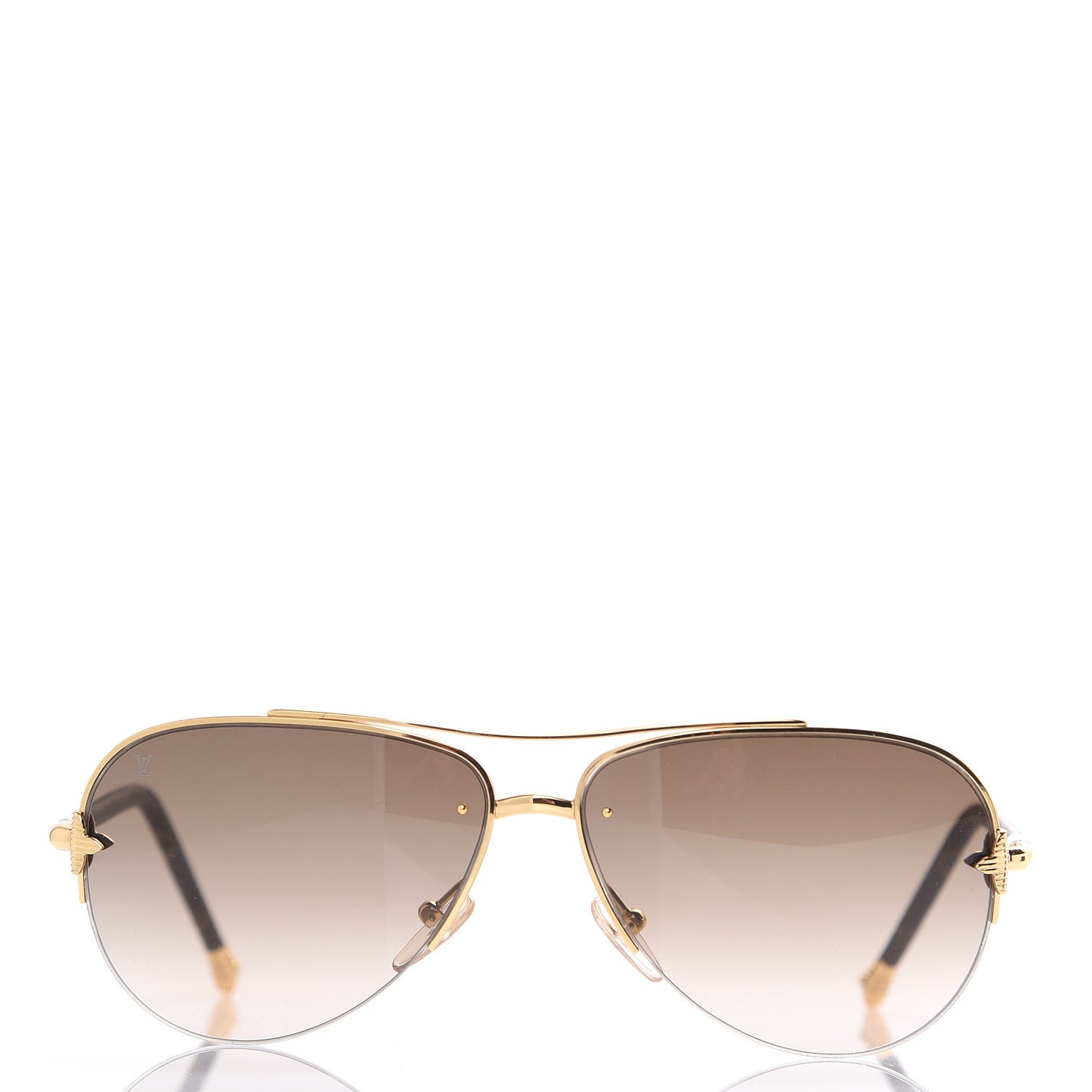Monogram Petite Viola Pilote Aviator Sunglasses Z0571U Brown