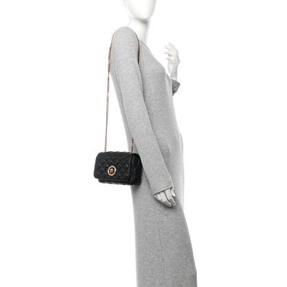 Versace Nappa Quilted Small Medusa Chain Crossbody Black 2 of 10
