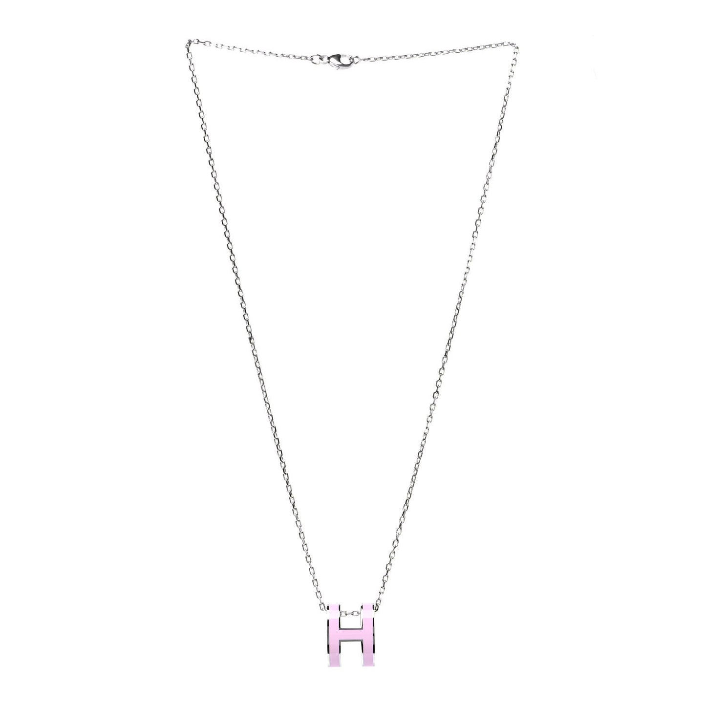 Palladium Mini Pop H Pendant Necklace Rose Dragee