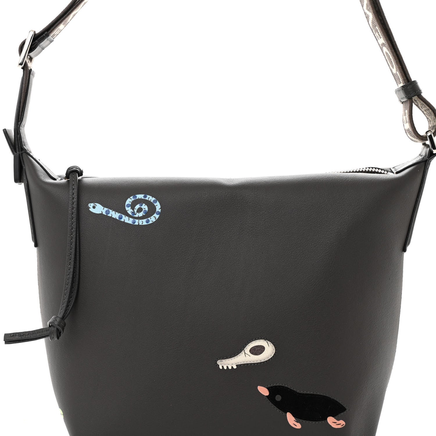 Loewe X Suna Fujita Calfskin Small Mandragora Cubi Crossbody Anthracite 7 of 9