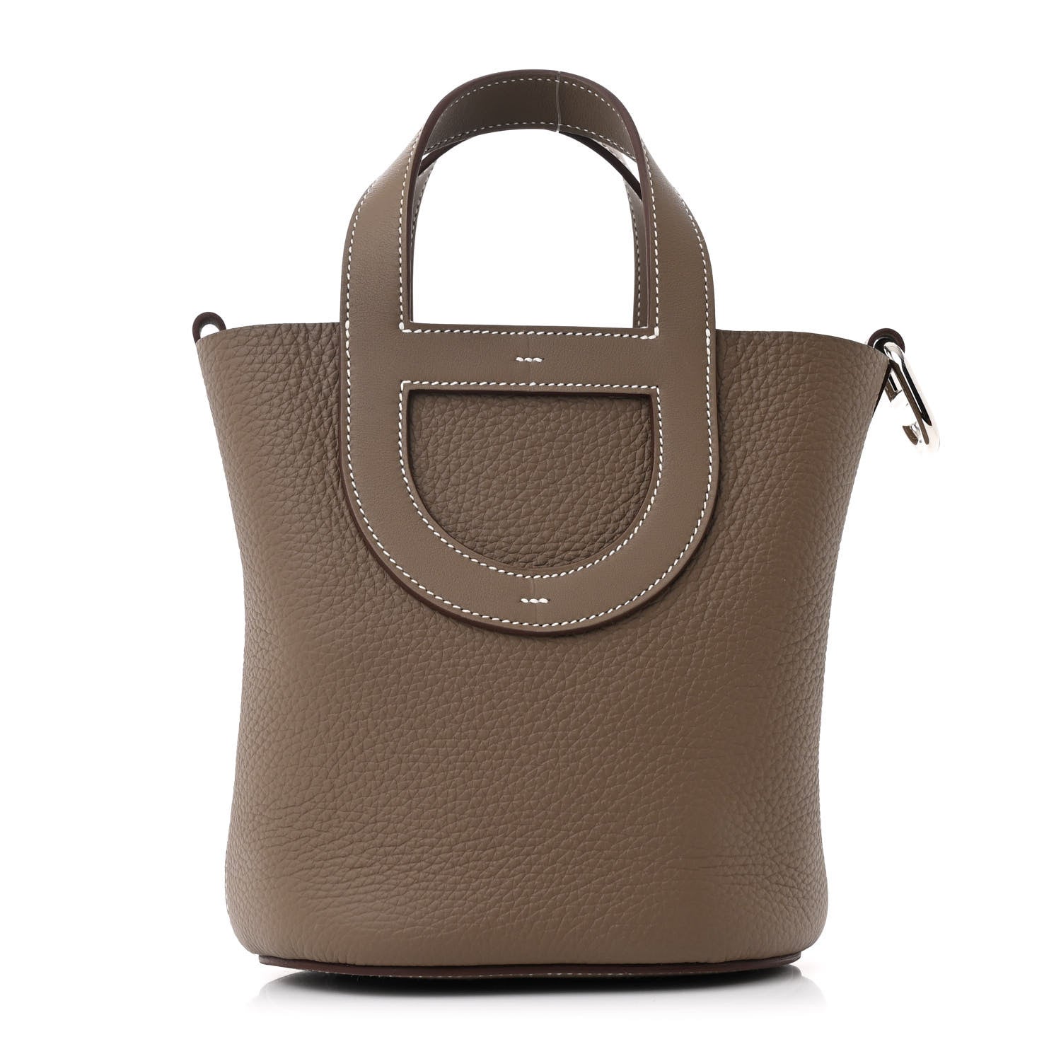 Hermes Taurillon Clemence Swift In-The-Loop 18 Bag Etoupe 1 of 11