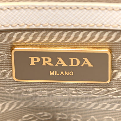 Prada Saffiano Lux Small Galleria Double Zip Tote White 6 of 17