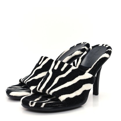 Bottega Veneta Microfiber Stretch Multi Strap 90mm Sandals 39.5 White Zebra 5 of 8