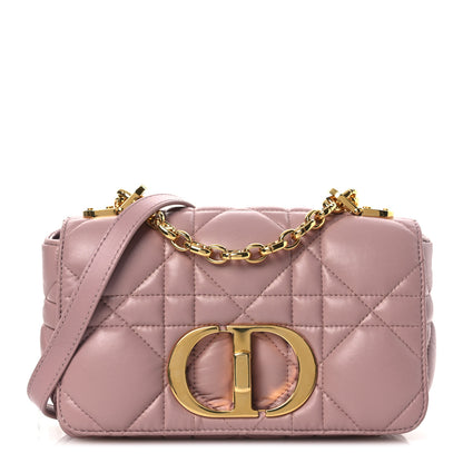 Christian Dior Lambskin Macrocannage Small Dior Caro Bag Pink 1 of 11