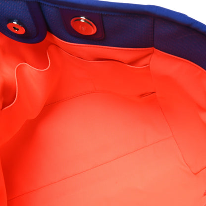 Chanel Mixed Fibers Small Deauville Tote Blue Orange 5 of 10