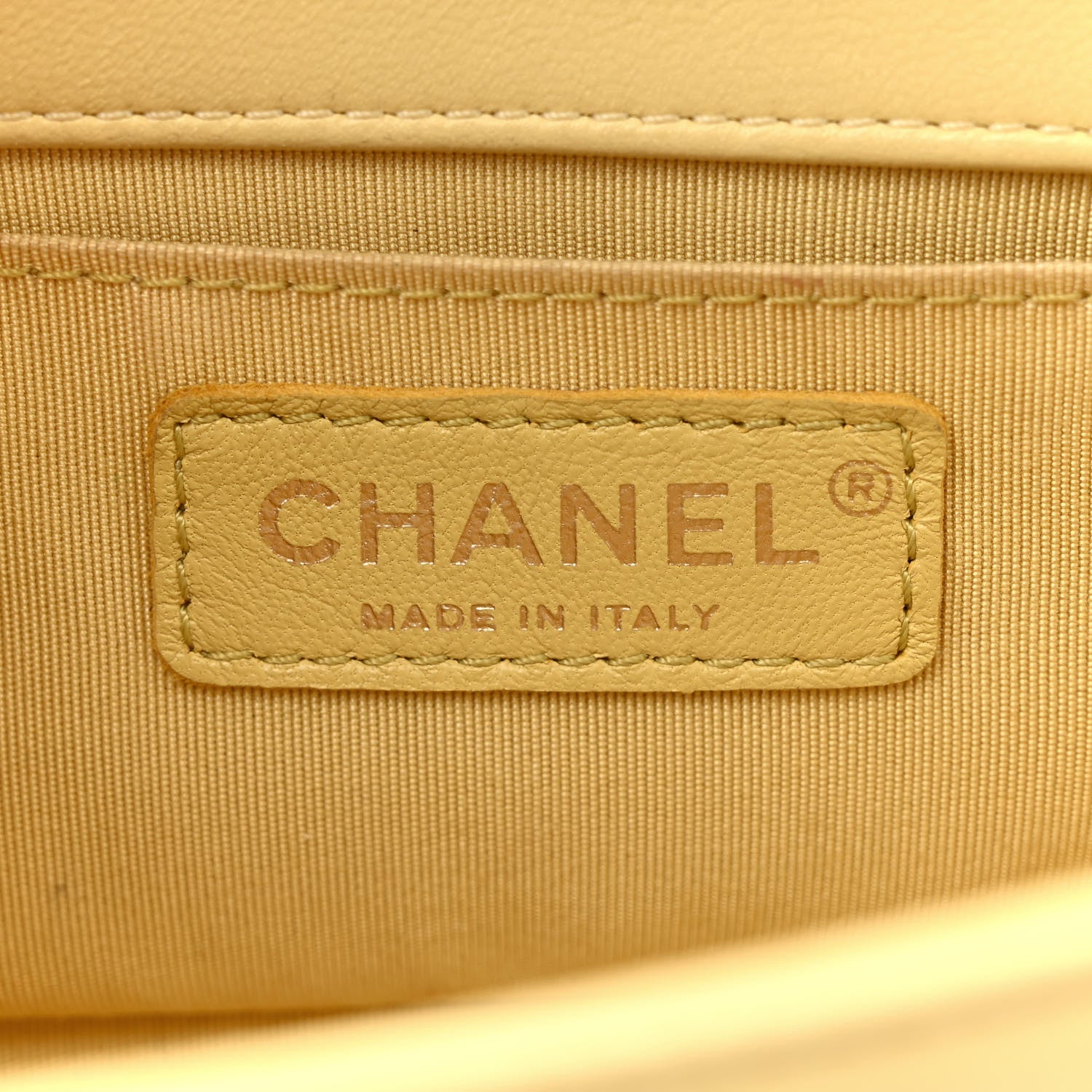 Chanel Calfskin Chevron Quilted Small Boy Flap Yellow 6 of 20