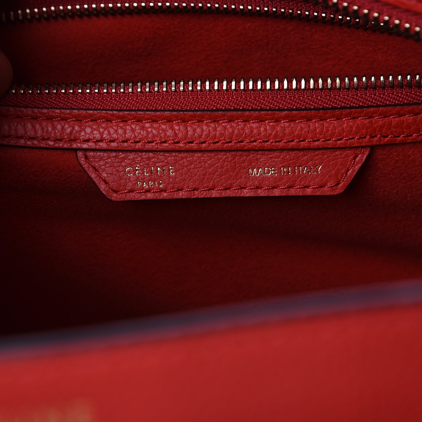 Drummed Calfskin Mini Luggage Coquelicot
