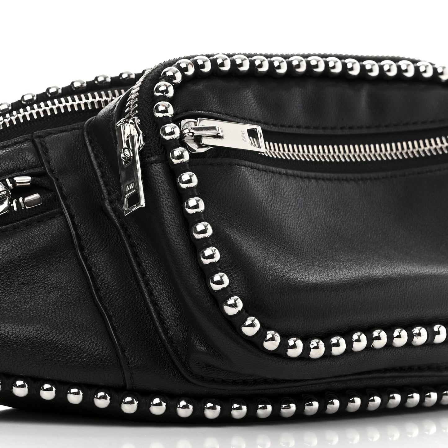 Lambskin Attica Studded Belt Bag Black