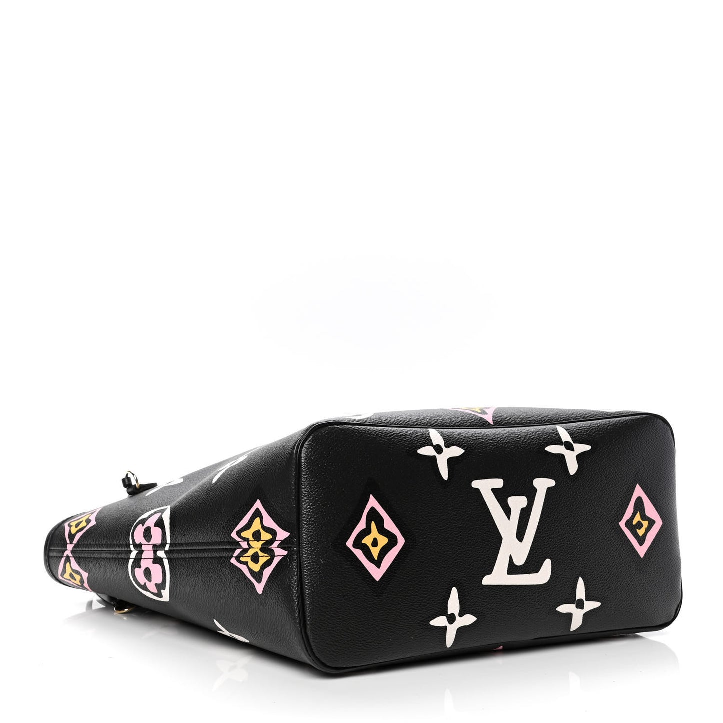 Monogram Giant Wild At Heart Neverfull MM Black