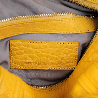 Alexander Wang Pebbled Lambskin Rocco Yellow Light Gold Hardware 4 of 13