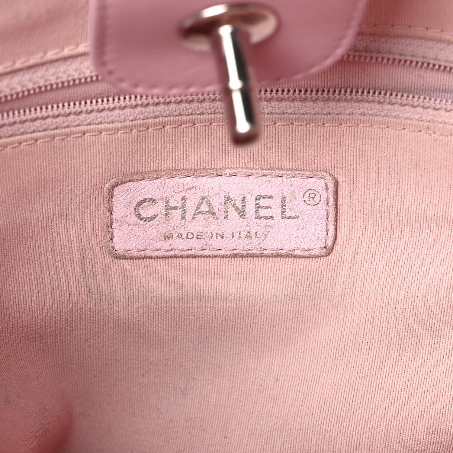 Chanel Calfskin Stitch Medium Ring My Bag Shopping Tote Pink 6 of 14