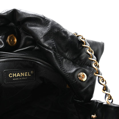 Chanel Shiny Calfskin Quilted Small Chanel 22 Black 13 of 21