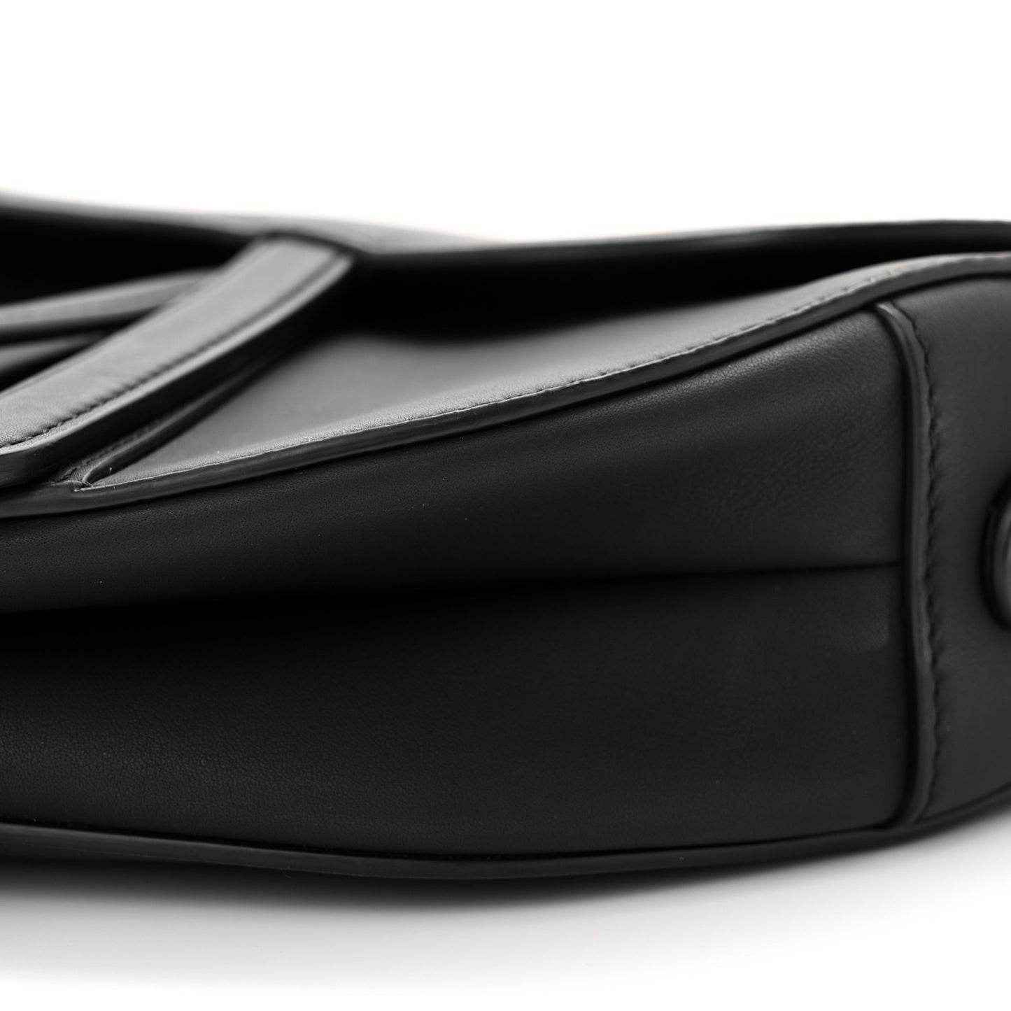 Ultra Matte Calfskin Saddle Bag Black