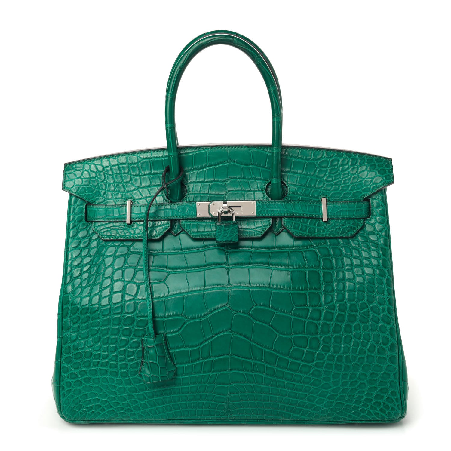 Hermes Matte Alligator Birkin 35 Malachite 1 of 18