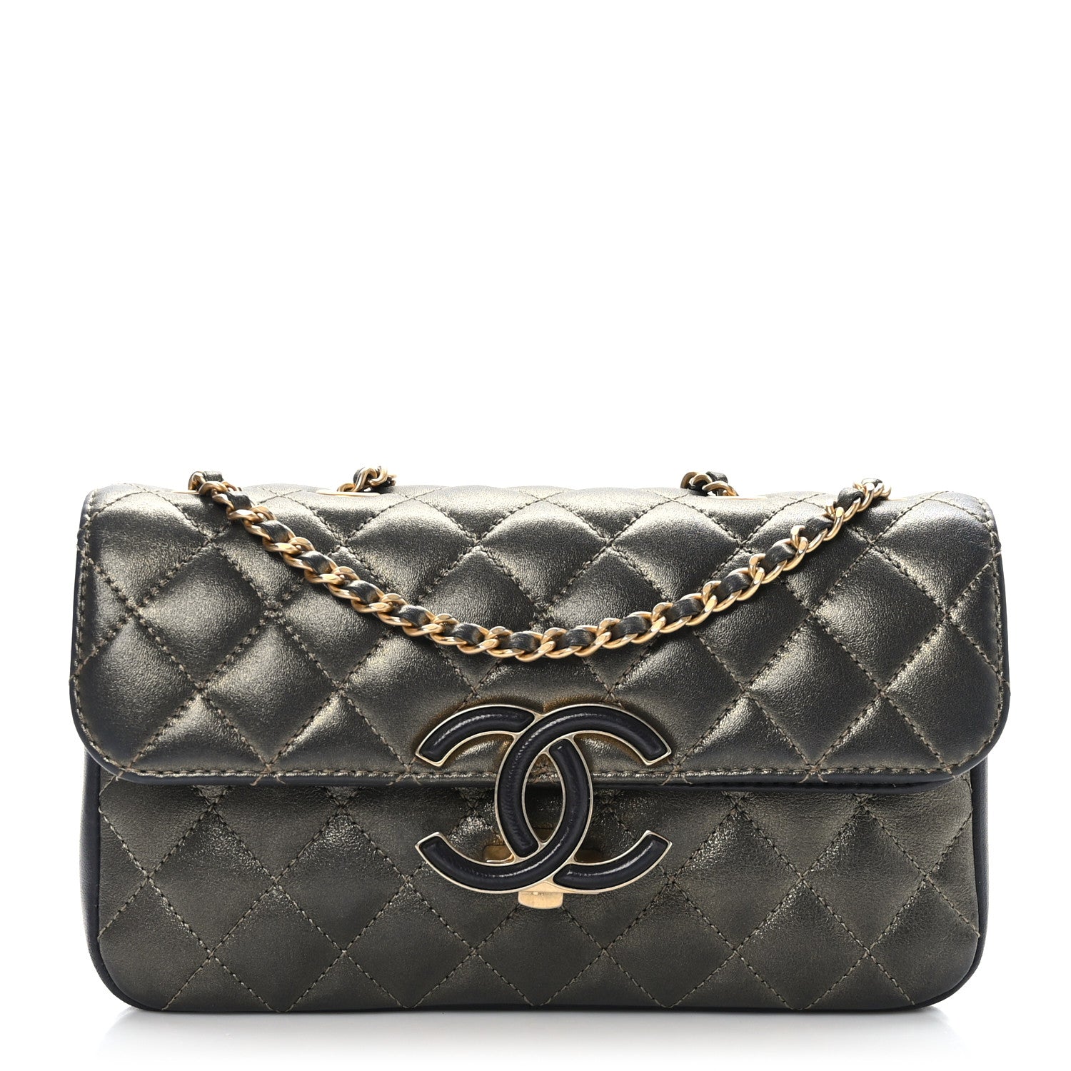 Chanel Lambskin Quilted Small CC Chic Flap Gold 1 of 9
