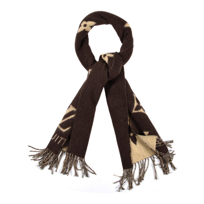 Louis Vuitton Cashmere Monogram Reykjavik Scarf Brown 1 of 5
